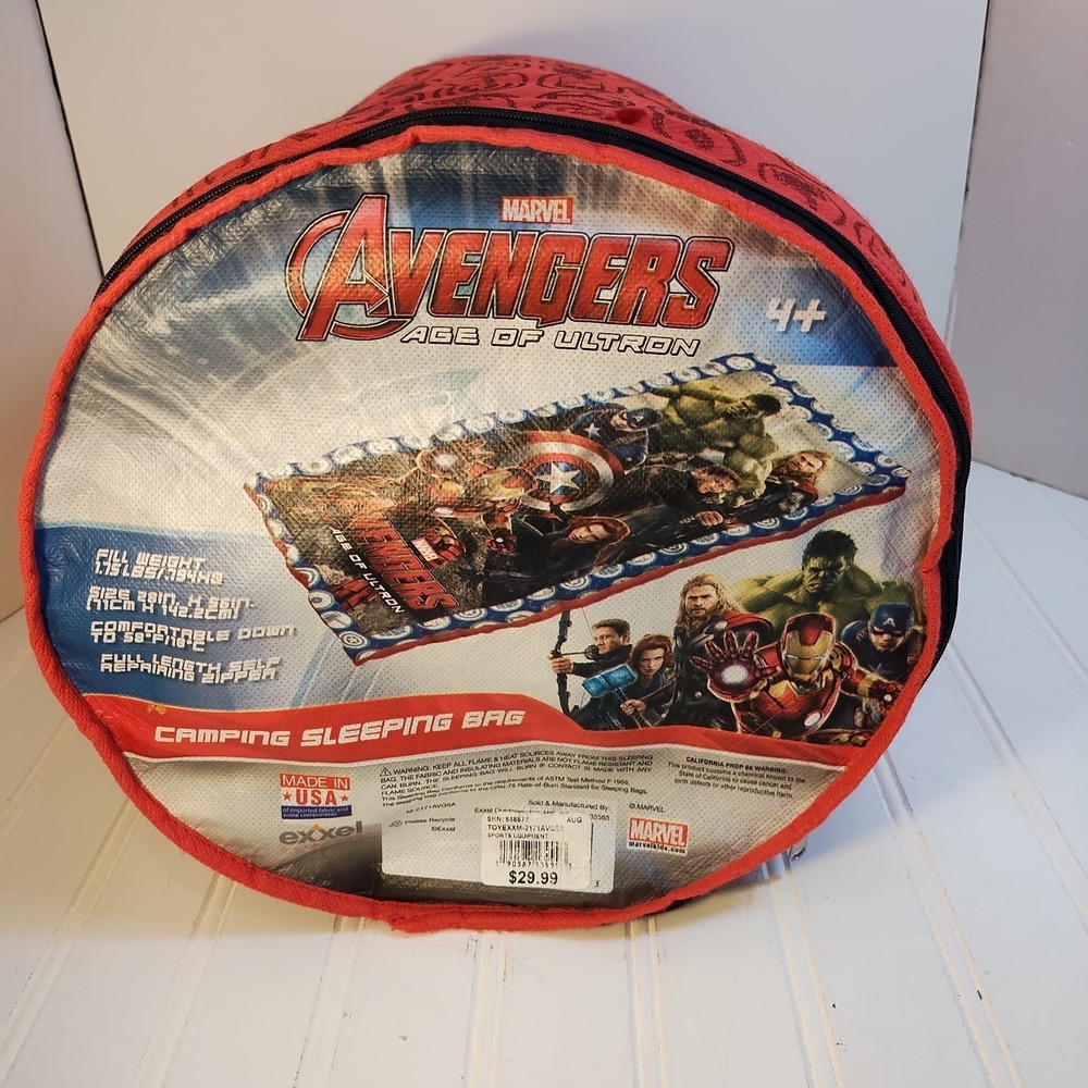 Marvel Avengers Age of Ultron Child Sleeping Bag Blanket Kid With Bag 28X56